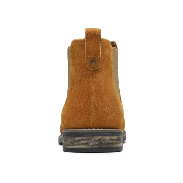 Men's Timeless Suede Leather Chelsea Boots - CAMEL - 4